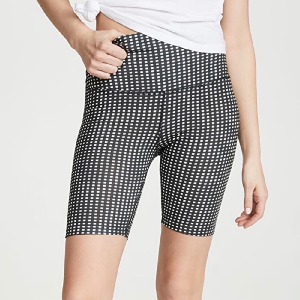 LNA Cher Checkered Biker Shorts